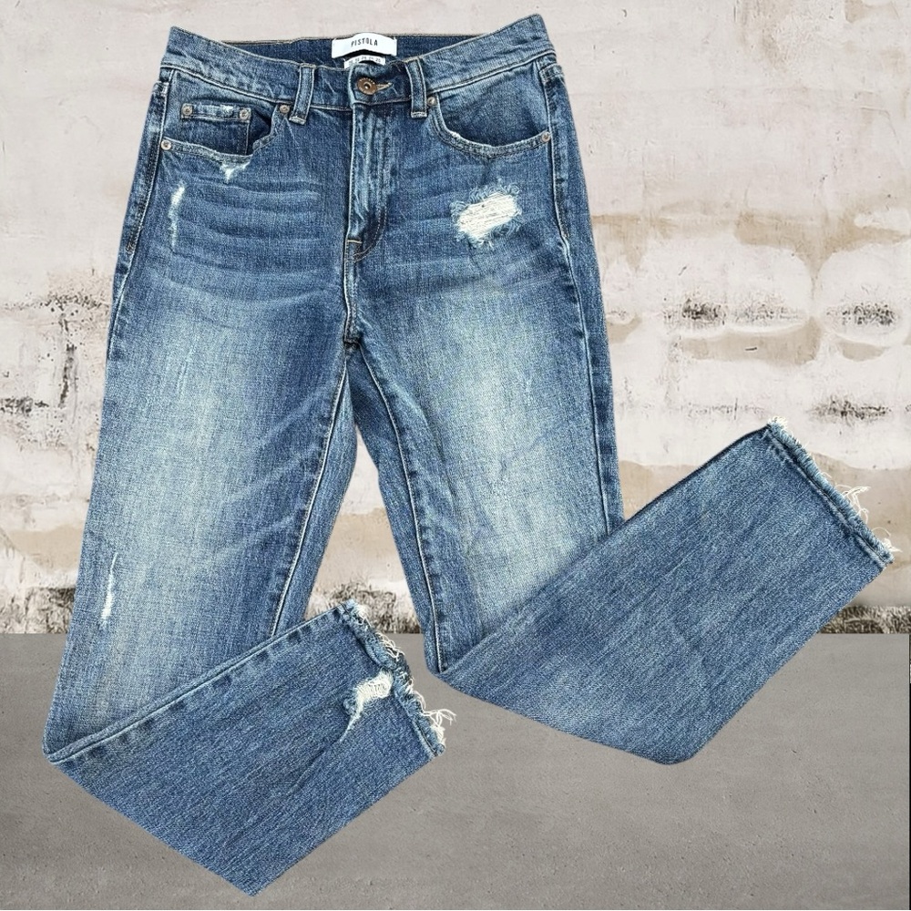 Pistola Women's Distressed Straight Jeans Size 26